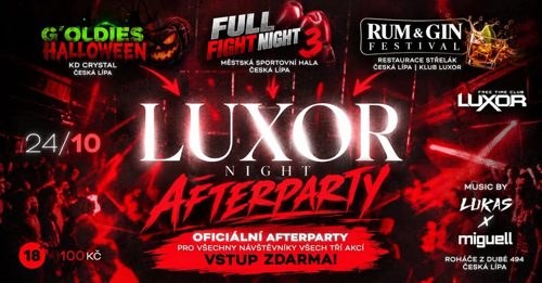LUXOR NIGHT – VELKÁ AFTERPARTY