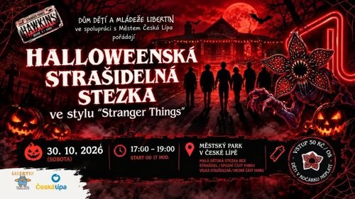 Halloweenská strašidelná stezka Stranger Things