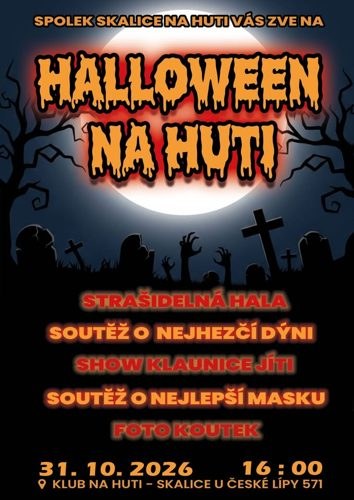 Dětská halloween party v Klubu na Huti