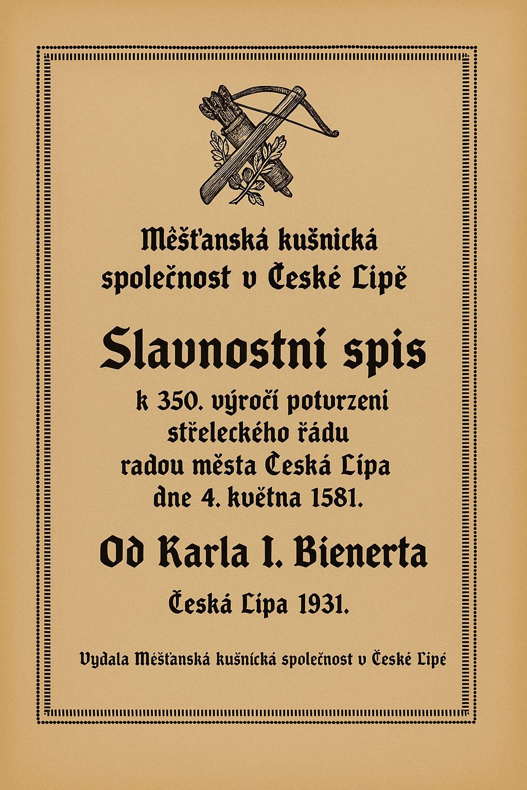 Úvodní obrázek z kroniky České Lípy 1931